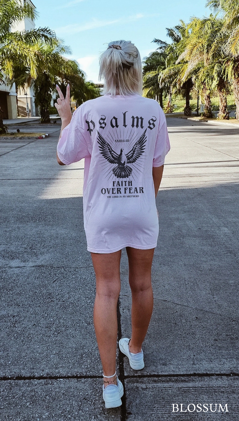 Comfort Colors Faith Over Fear Christian Crewneck Christian Shirt Christian Streetwear Bible Verse Shirt Christian Merch Faith Based Shirt image 7