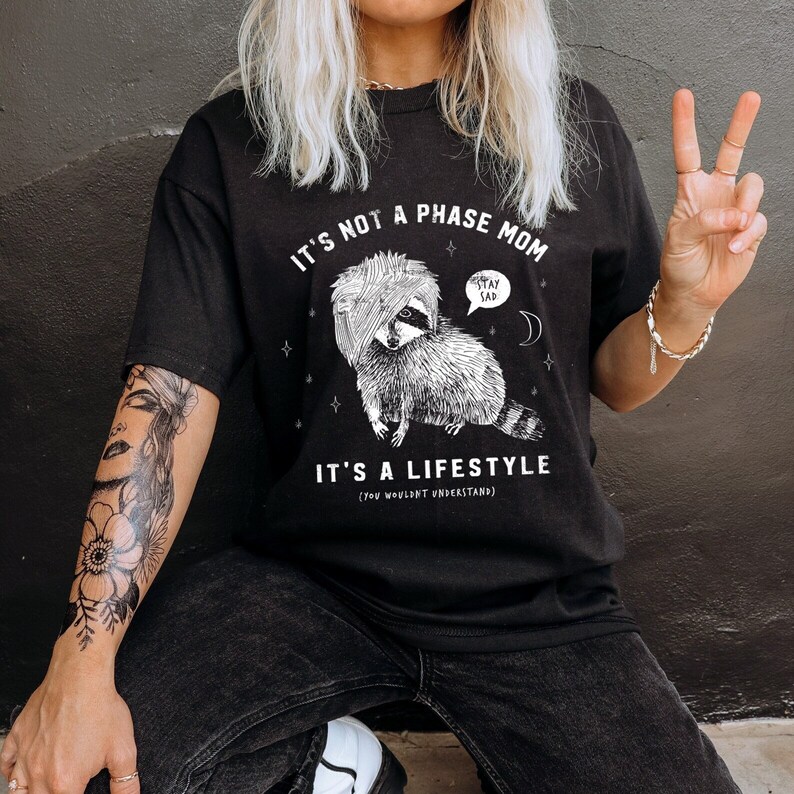 Emo Shirt Raccoon Shirt Comfort Colors Emo Clothes Elder Emo Meme Shirt Funny Meme Shirt Emo Clothing Racoon Shirt Midwest Emo Shirt image 2