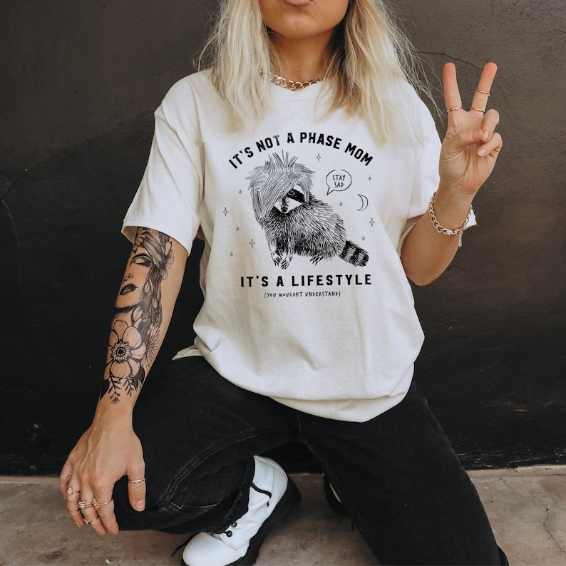 Emo Shirt Raccoon Shirt Comfort Colors Emo Clothes Elder Emo Meme Shirt Funny Meme Shirt Emo Clothing Racoon Shirt Midwest Emo Shirt image 1