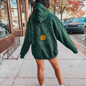 Christian Hoodie Be The Light Sunset hoodie Christian Streetwear Christian Sweatshirt Christian Merch Jesus Hoodie Christian Clothes image 5