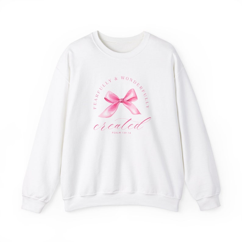 Christian Crewneck Balletcore Christian Sweatshirt Pink Bows Sweatshirt Coquette Clothing Christian Shirt Teenage Girl Gifts Coquette Top image 5