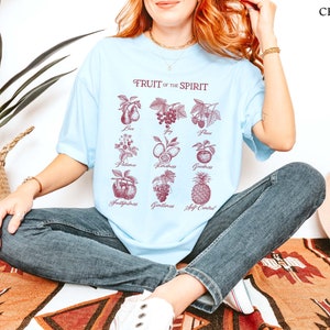 Fruit of the Spirit Comfort Colors Christian Shirt Vintage Shirt Fruits ...