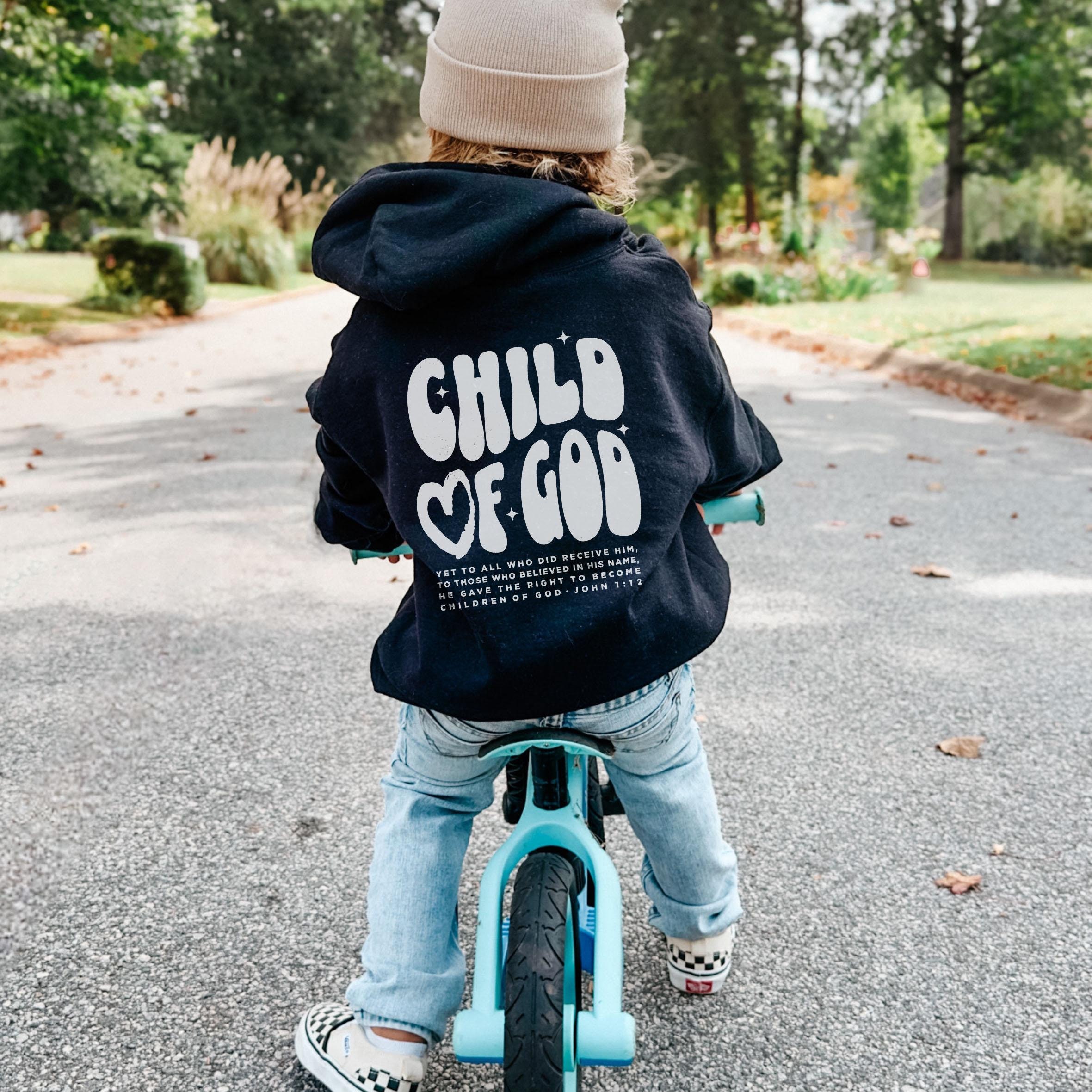 Kids Christian Hoodie Child Of God Youth Hoodie Jesus Hoodie Christian Clothes Christian Merch Religious Hoodie Godly Gifts Jesus Apparel