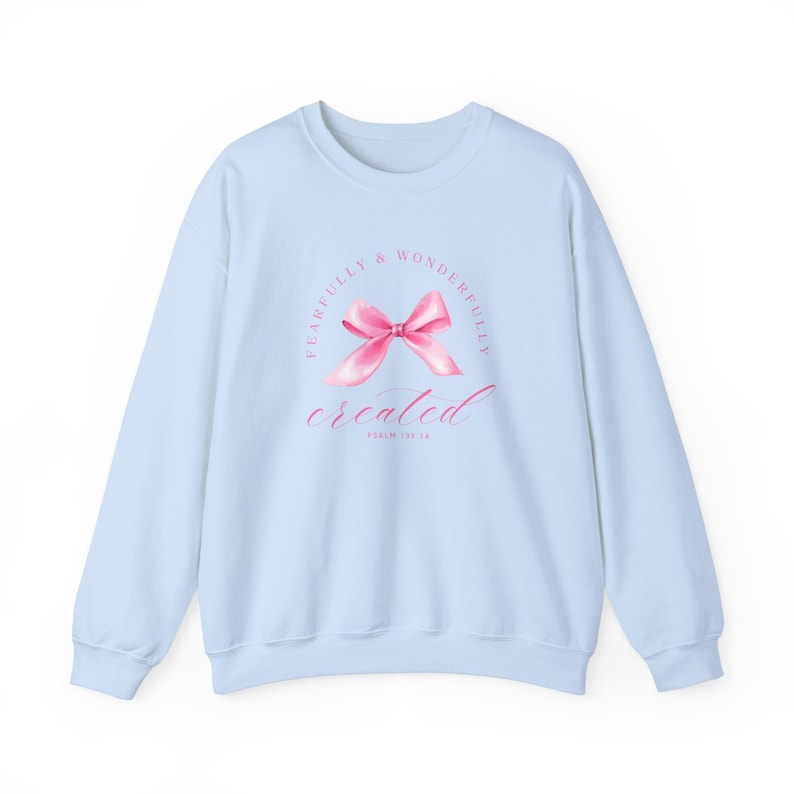 Christian Crewneck Balletcore Christian Sweatshirt Pink Bows Sweatshirt Coquette Clothing Christian Shirt Teenage Girl Gifts Coquette Top image 6