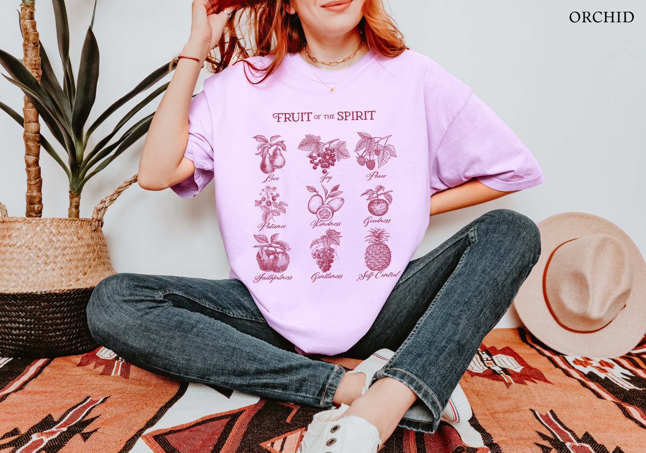 Fruit of the Spirit Comfort Colors Christian Shirt Vintage Shirt Fruits ...