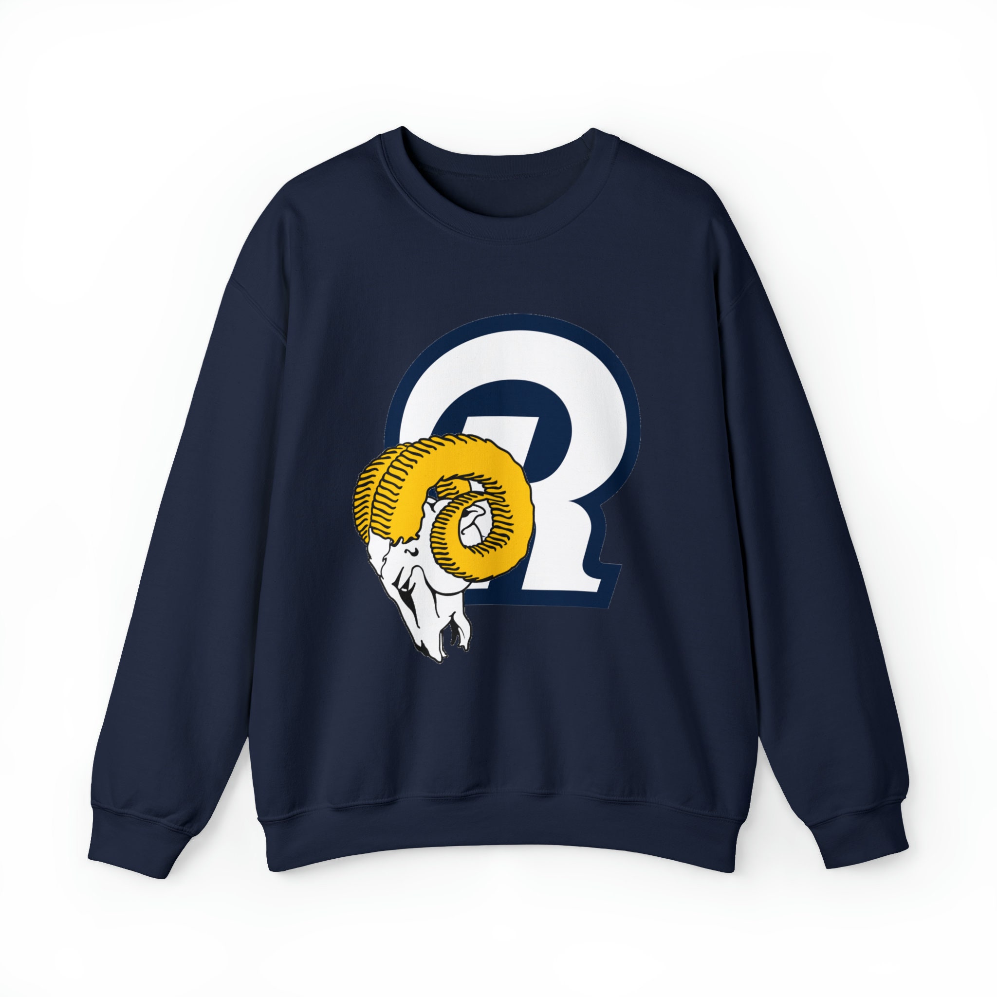 Vintage Style Los Angeles Ram Football Crewneck Sweatshirt - Jolly Family  Gifts