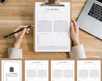 Printable To-Do List Bundle | Master To-Do List & Task Manager | To-Do List Sheets | Productivity Planner Pages | Journal Refill
