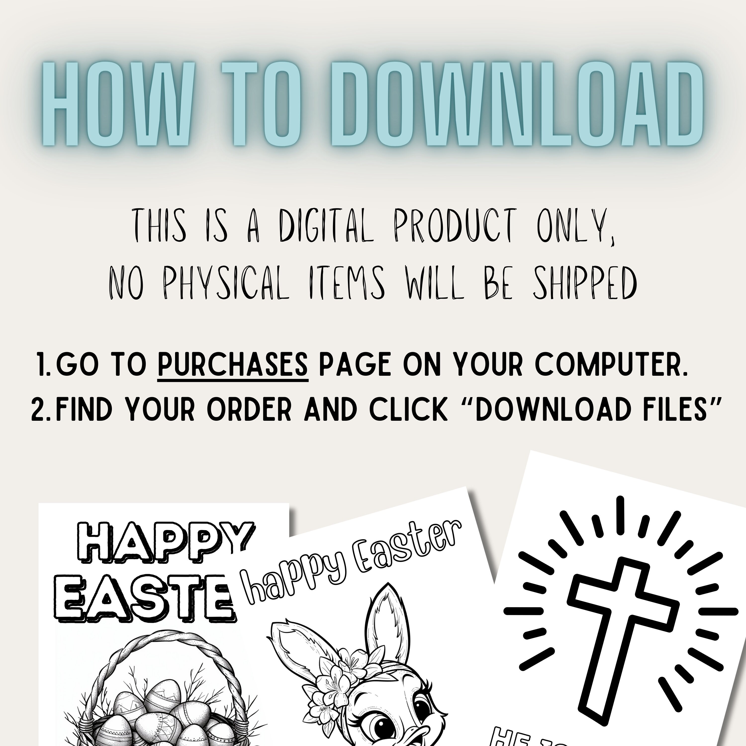 Easter Coloring Pages Printable, Kid's Coloring Pages, PDF Digital - Etsy