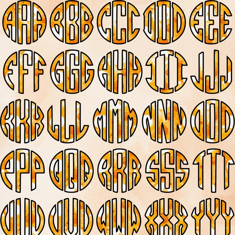 Circle Monogram Embroidery Bundle | Instant Download | Machine ...