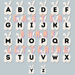Téléchargement numérique de l'alphabet lettre de Pâques PNG, JPG, format de fichier SVG
