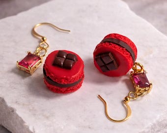 Macaron Earrings – Cute Dessert Earrings – Sweet Jewelry – Handmade Polymer Clay – Gift for Her