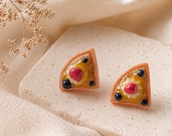 Strawberry Waffle Earrings | Mini Waffle Stud Earrings | Sweet Dessert Jewelry | Food Earrings | Handmade Polymer Clay Gift Idea