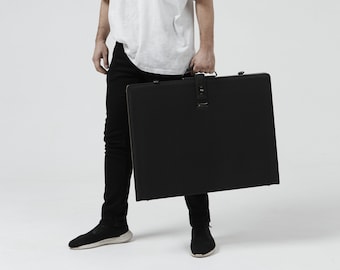 Medium Personalized Gifts, Leather Portfolio Case, Custom Business Gifts,  Back To School Gift, Art Portfolio Bag, A2 Art Portfolio Case