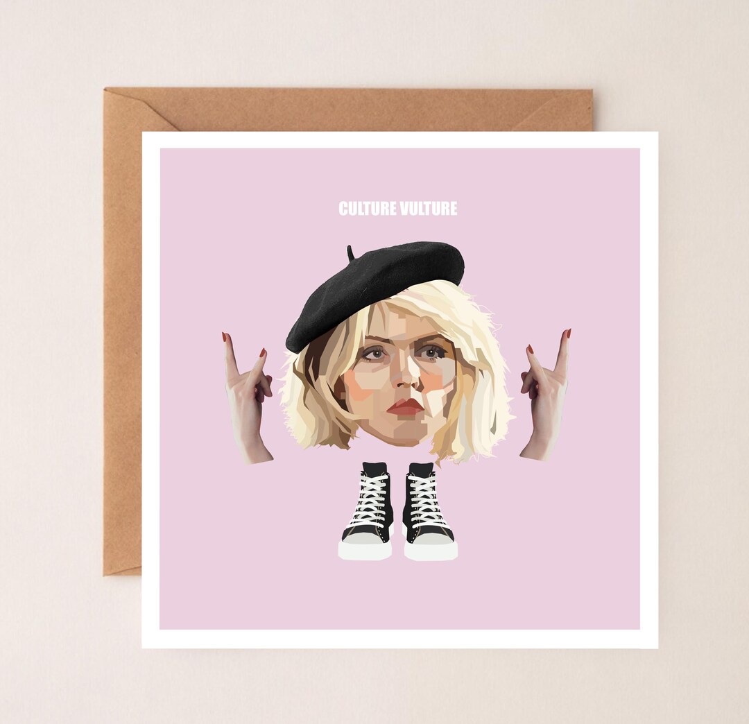 Debbie Harry Birthday Card, Blondie Card, Funny Card for Friend, Debbie