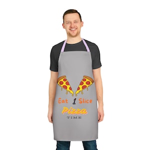 pizza funny apron - Humorous Kitchen Cooking Gift - Pizza Lover&#39;s BBQ Apron - Chef Kitchenware - 5-Color Straps (AOP)