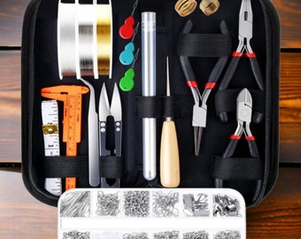 Comprehensive Jewelry Making Supplies Kit: Tools, Wires, Findings for Repairs & Beading