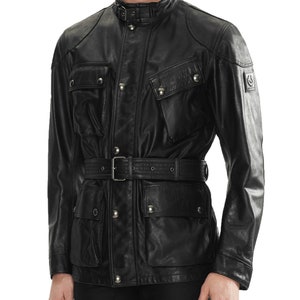 Men Genuine Slim Fit Leather Jacket | Classic Brown Antique Fashion Jacket | Black Brown Leather Racer Jacket | Gift for Him Vintage Jacket