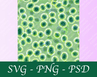 Single Cell Green SEAMLESS PATTERN for print