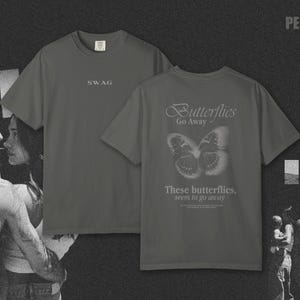 SWAG Album Inspired T-Shirt, Butterflies Tee, Justin Cotton Graphic T-Shirt, Vintage Style Fan Tee image 6