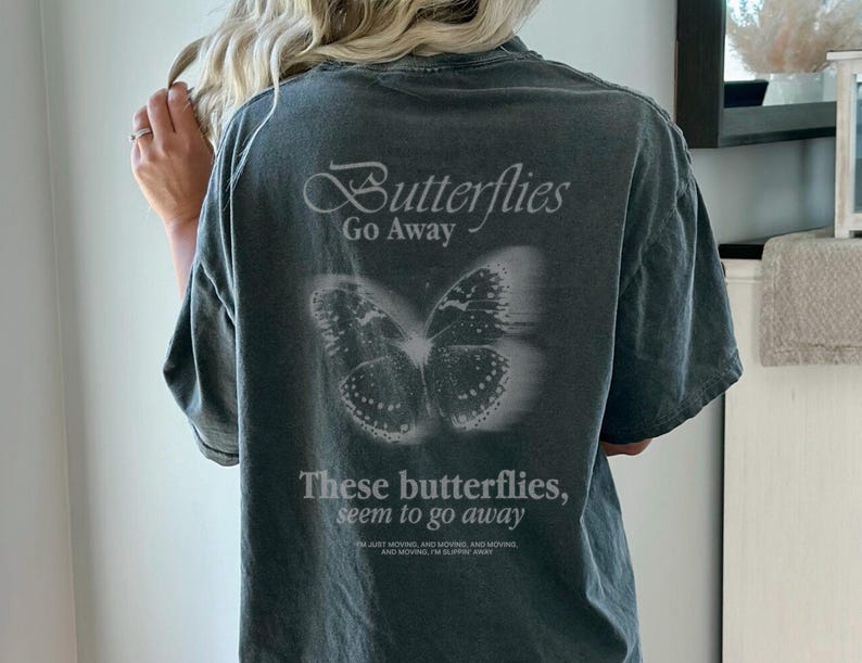 SWAG Album Inspired T-Shirt, Butterflies Tee, Justin Cotton Graphic T-Shirt, Vintage Style Fan Tee image 4