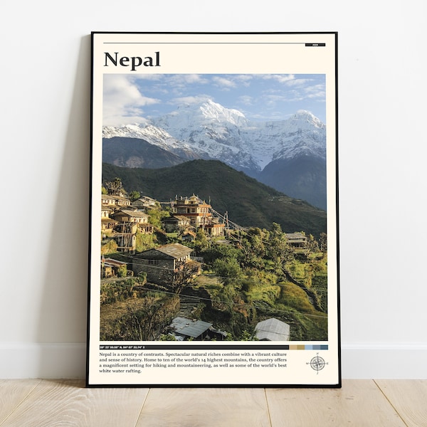 Nepal Print / Nepal Wall Art / Nepal Poster / Nepal Photo / Nepal Poster Print / Nepal Wall Decor / Asia Poster Print