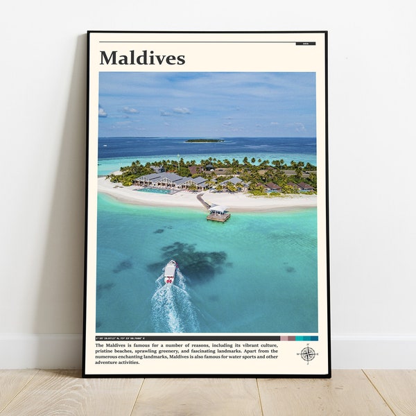 Maldives Print / Maldives Wall Art / Maldives Poster / Maldives Photo / Maldives Poster Print / Maldives Wall Decor / Asia