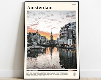 Amsterdam Print / Amsterdam Wall Art / Amsterdam Poster / Amsterdam Photo / Amsterdam Poster Print / Amsterdam Decor