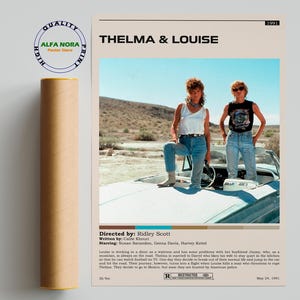 Pôster de Thelma e Louise - Thelma e Louise - Pôster de filme minimalista - Impressão de arte retrô vintage - Pôster personalizado - Impressão de arte de parede