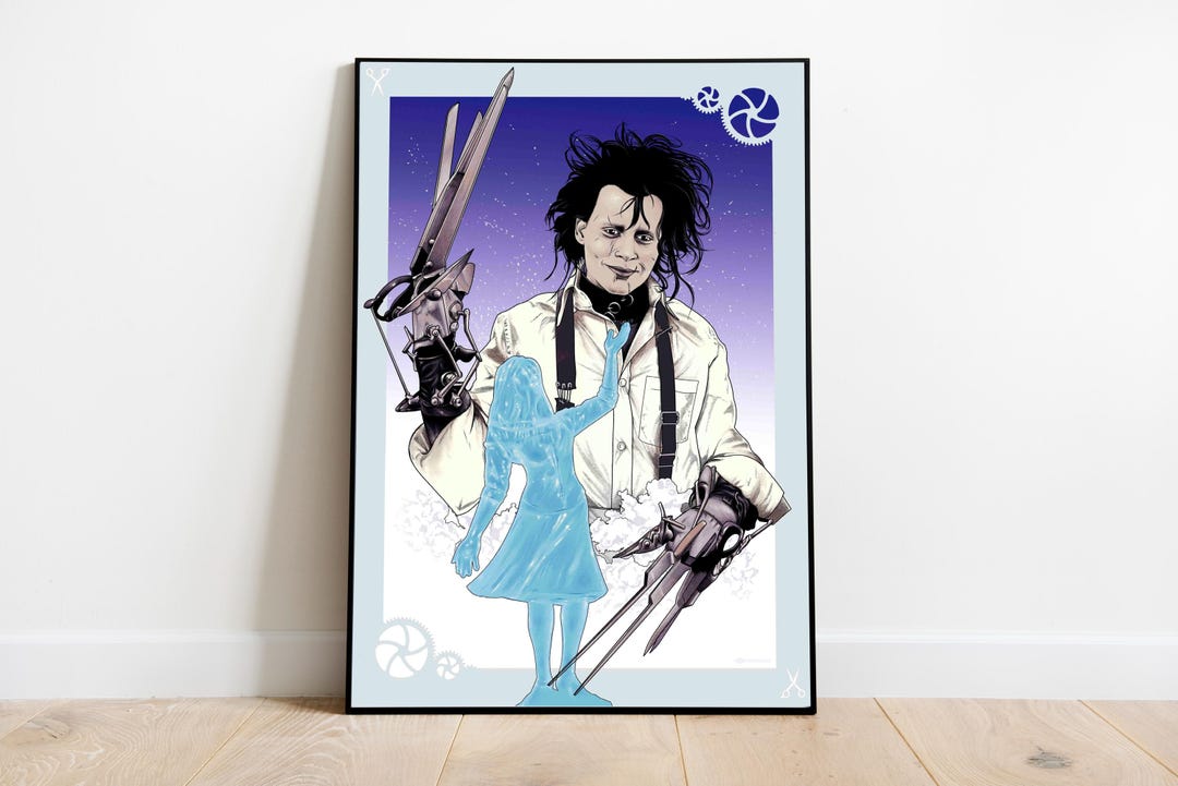 Edward Scissorhands Poster - Tim Burton - Vintage Retro Art Print ...