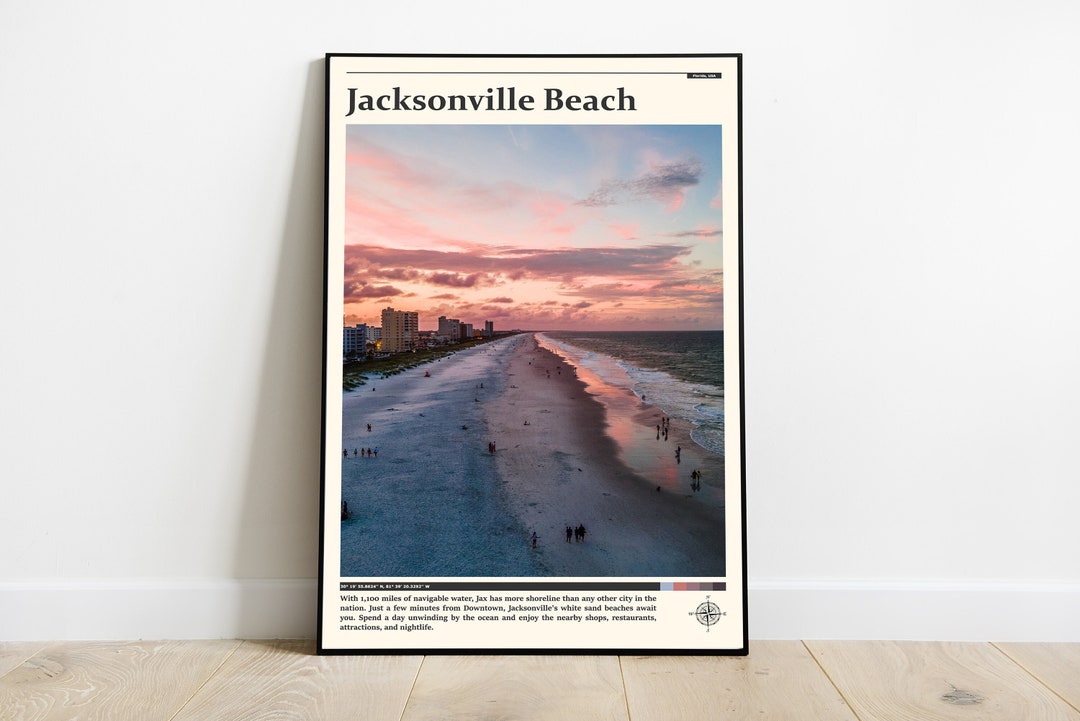 Jacksonville Beach Print / Jacksonville Beach Wall Art / Jacksonville