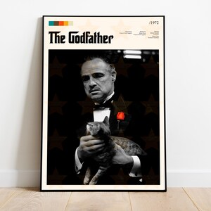 Poster de Il Padrino - Il Padrino - Poster minimalista del film - Stampa artistica retrò vintage - Poster personalizzato - Stampa artistica da parete - Arredamento per la casa