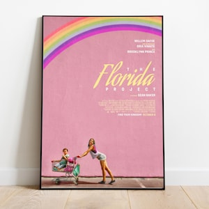 Poster del progetto Florida - Sean Baker - Poster minimalista del film - Stampa artistica retrò vintage - Poster personalizzato - Stampa artistica da parete - Decorazione per la casa