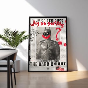 The Dark Knight - Christopher Nolan - Minimalistisches Filmplakat - Vintage Retro Kunstdruck - Individuelles Poster - Wand Kunst Druck - Wohnkultur