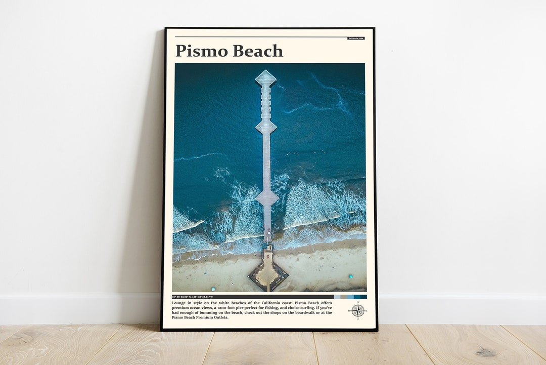 Pismo Beach Print / Pismo Beach Wall Art / Pismo Beach Poster - Etsy