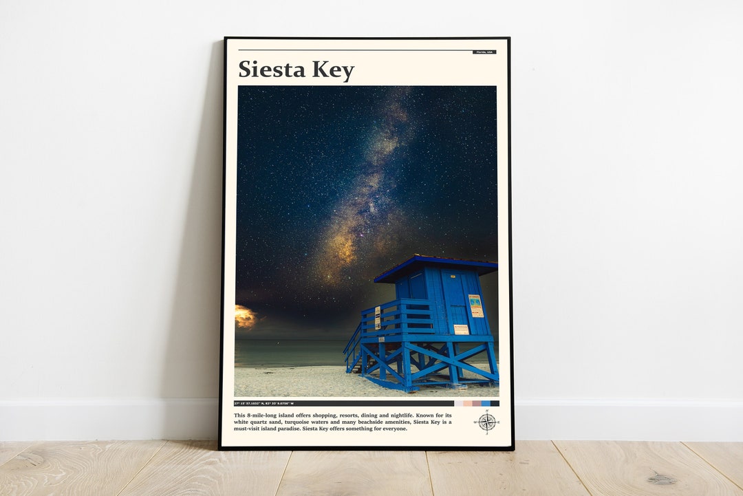 Siesta Key Print / Siesta Key Wall Art / Siesta Key Poster / Siesta Key
