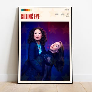 Póster de Killing Eve - Póster minimalista de la serie de televisión - Impresión artística retro vintage - Póster personalizado - Impresión de arte mural - Decoración del hogar