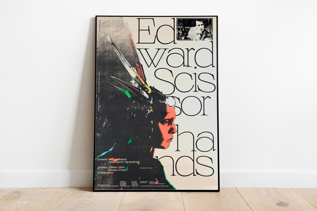 Edward Scissorhands Poster - Tim Burton - Vintage Retro Art Print ...
