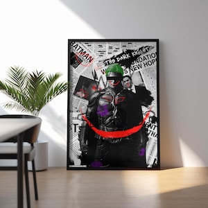 El caballero oscuro - Christopher Nolan - Póster de película minimalista - Impresión de arte retro vintage - Póster personalizado - Impresión de arte de pared - Decoración del hogar
