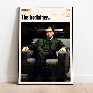 Poster de Il Padrino 2 - Il Padrino 2 - Poster minimalista del film - Stampa artistica retrò vintage - Poster personalizzato - Stampa artistica da parete - Arredamento per la casa