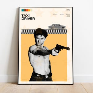 Poster Taxi Driver - Robert De Niro - Poster minimalista del film - Stampa artistica retrò vintage - Poster personalizzato - Stampa artistica da parete - Arredamento per la casa - Regalo