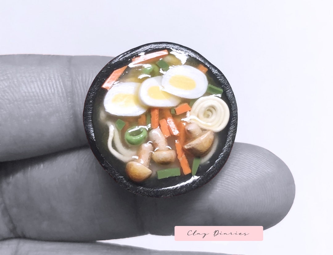 Handmade Dollhouse Ramen Noodle Soup Miniature: Polymer Clay Food - Etsy