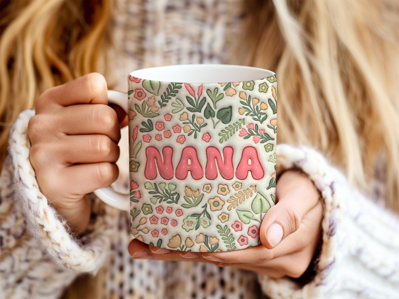 3d inflated boho nana mug wrap for 11 oz and 15 oz mugs