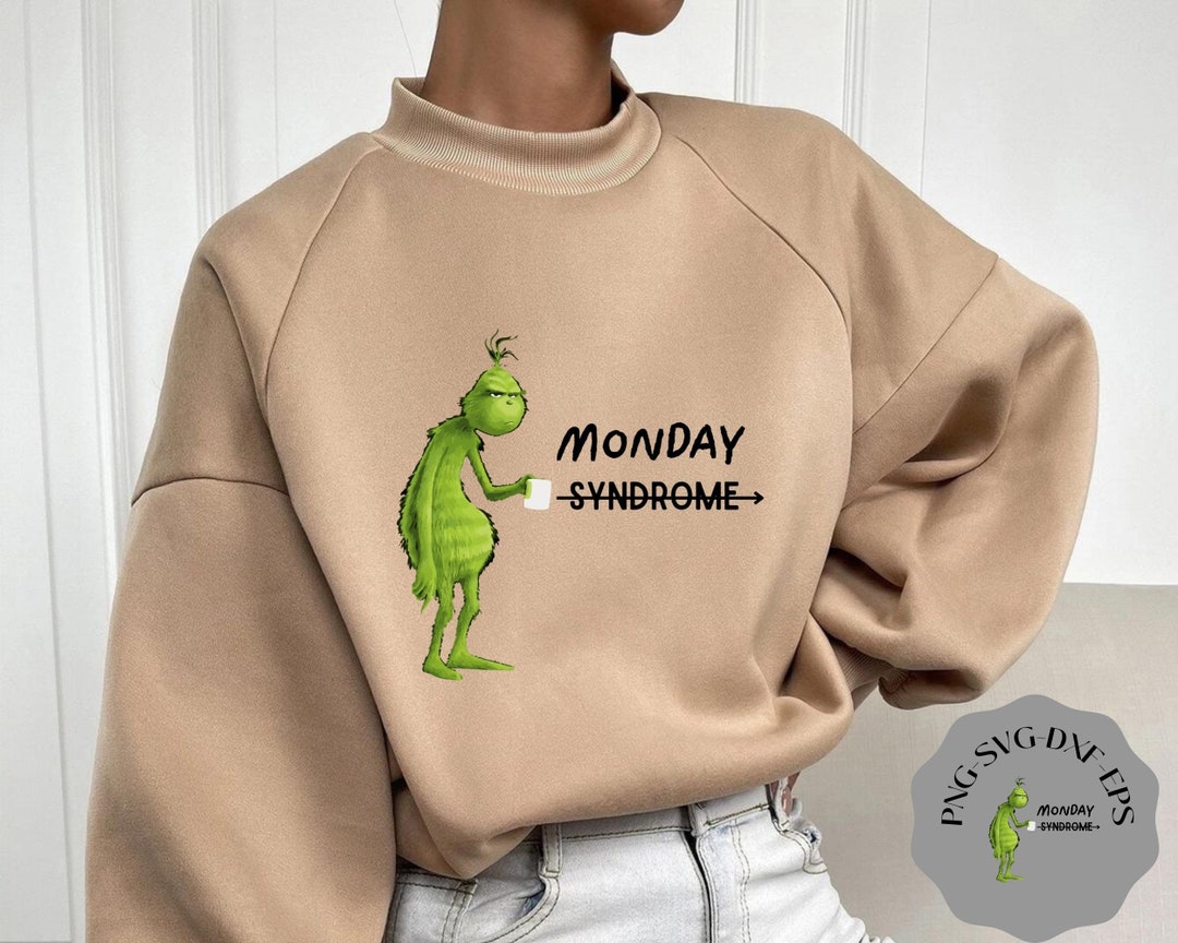 Grinch Monday Syndrome SVG Silhouette Monday SVG Monogram - Etsy