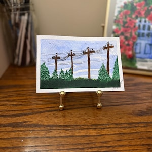 Postal pintada a mano, colorida, impresión de acuarela de 4x6 para postcrossing, penpaling, regalos, momentos dulces, regalos de inauguración de la casa