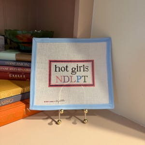 Hand-Painted Needlepoint Canvas: "Hot Girls NDLPT"