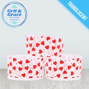 Stivale a forma di lecca-lecca a forma di cuore traslucido