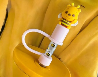 Friendly Bee Straw Topper (Interchangeable)