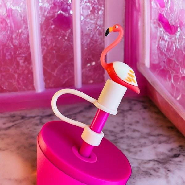 Spicy Flamingo Straw Topper (Interchangeable)