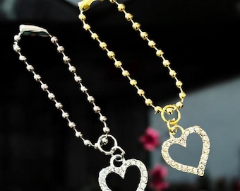 Pave Herz Griff Charm