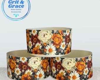 Herfstlaars met bloemen (crème)